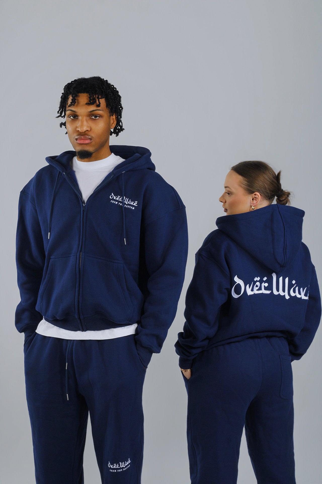 NAVY WAVE HOODIE