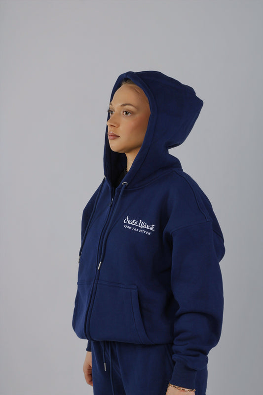 NAVY WAVE HOODIE